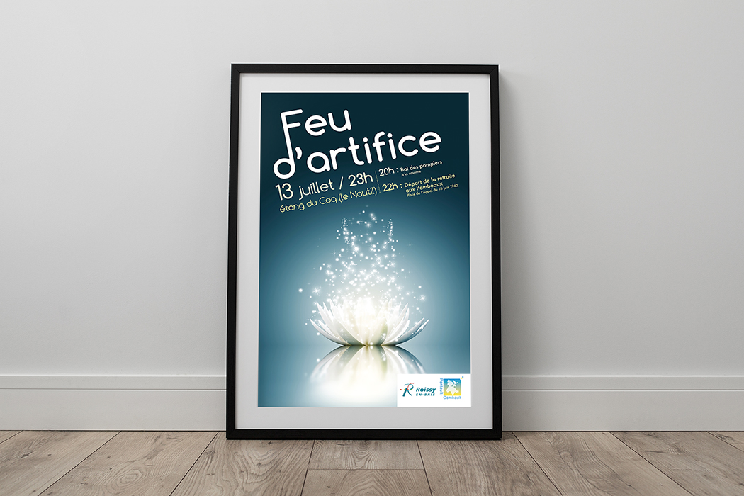 lilyp.eu, affiche 14 juillet, affiche feu d'artifice